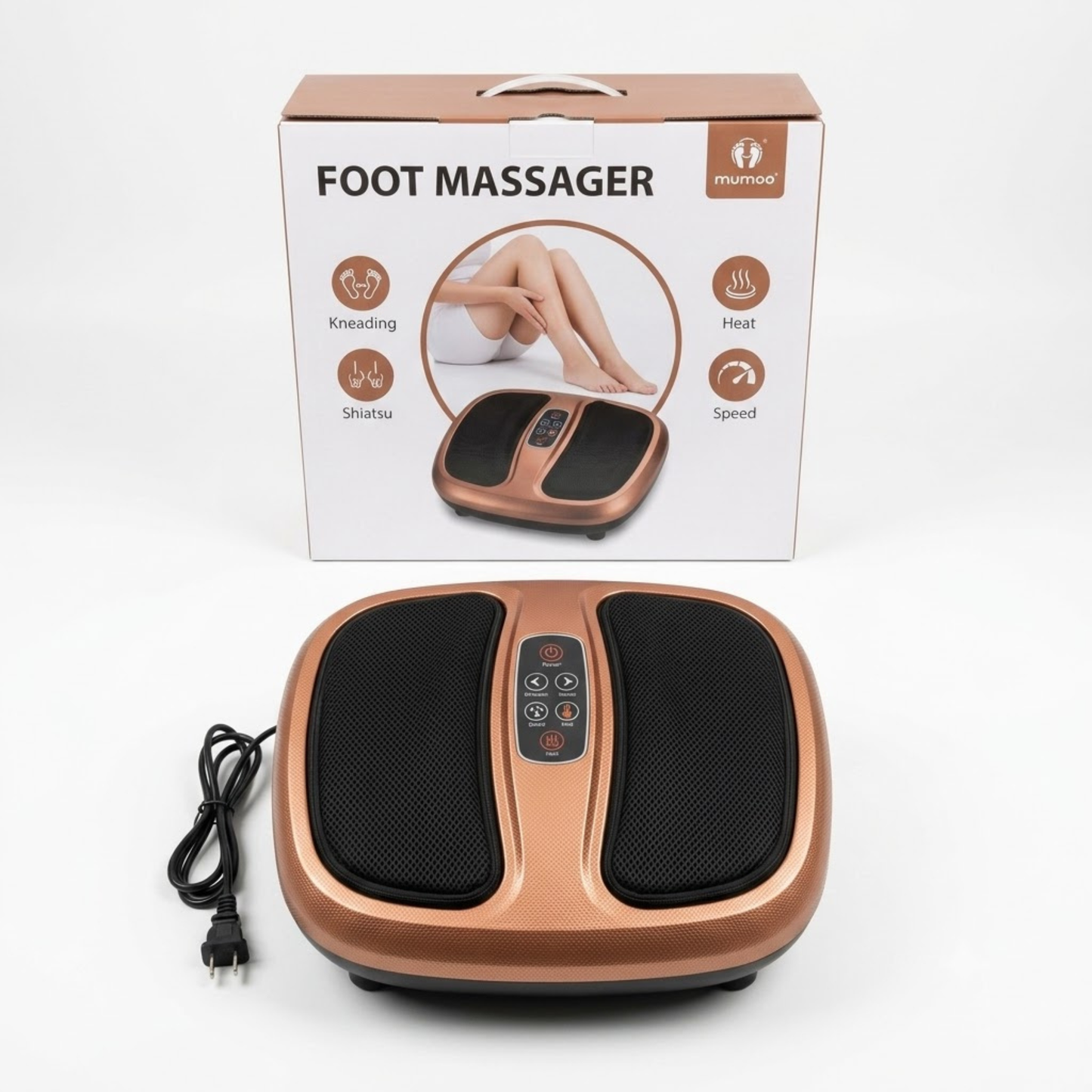 Electric Foot Massager with Heat, Kneading & Vibration Therapy