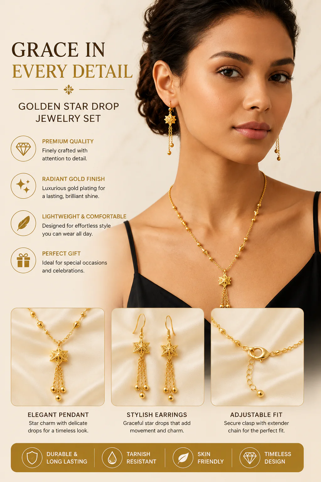 Star Tassel Necklace Set